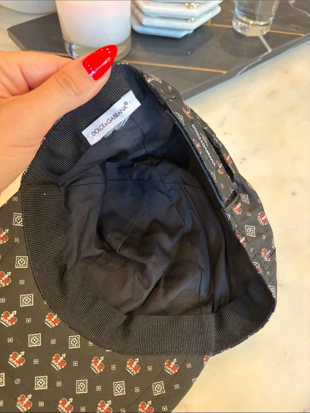 Black Patterned kid’s  Baseball Cap